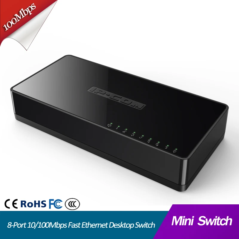 

Ethernet Switch 8 Port Desktop Fast Ethernet Switch lan hub 8 port 10/100Mbps MINI network switch Small and Smart Plug and Play