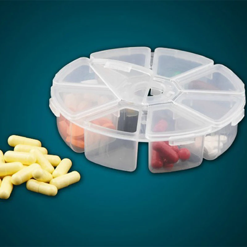 8 Slots Beautiful Clear Plastic Empty Storage Box Jewelry Nail Art Rhinestone Tools Display Storage Case Travel Organizer Holder4