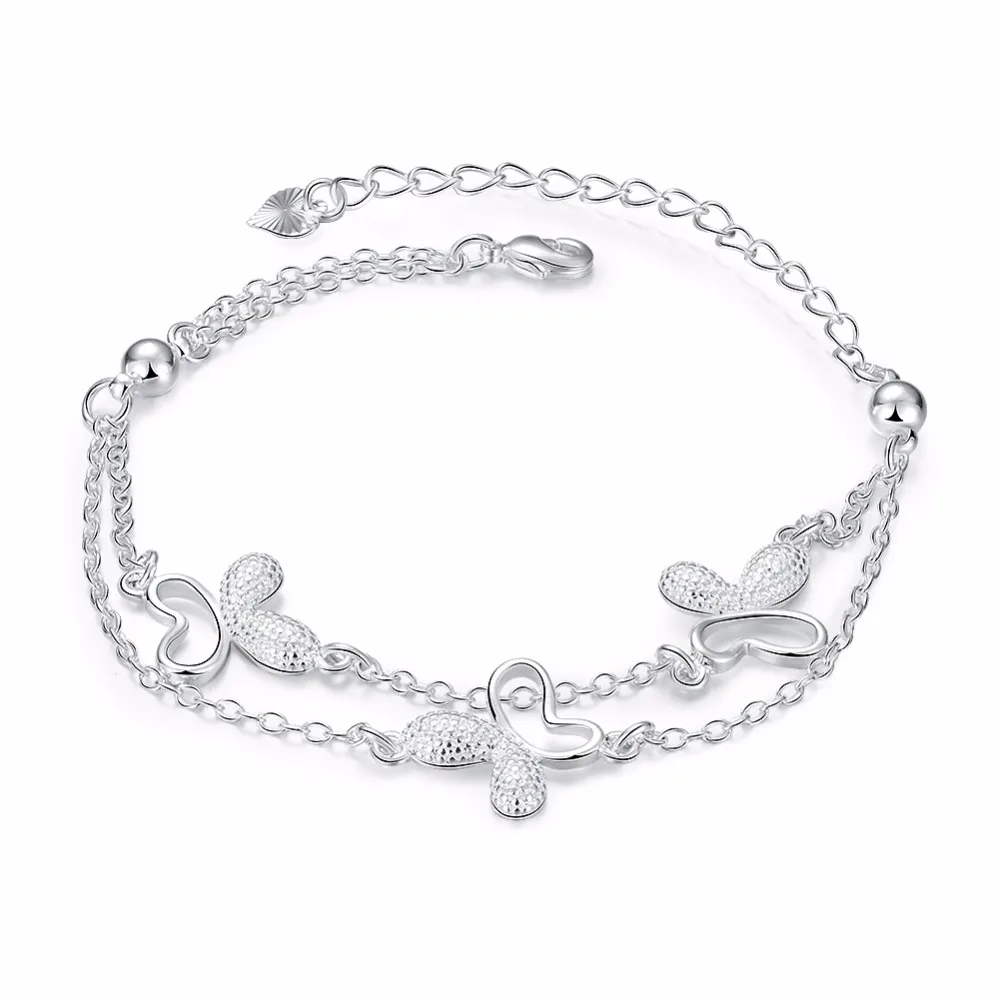 Solid Silver butterfly charm pendant ideal for branded bracelet