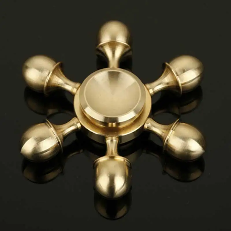 New Brass Hand Spinner Fidget High Speed Finger Spinner Quiet Stable