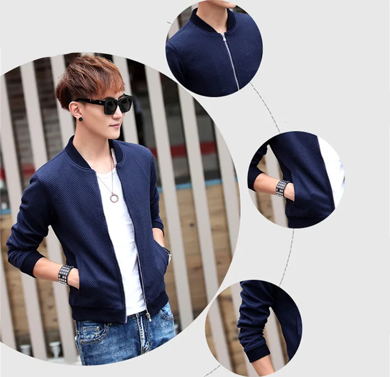AYUNSUE Бейсбольные мужские куртки-бомберы Blouson Homme весна осень синий Бомбер куртка Мужские куртки мужские пальто FYY561