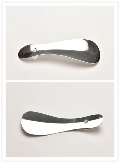 Stainless Steel Metal Shoe Horn Spoon 18.8cm Brace Professional Silver Color Shoehorn Shoe Lifter Support