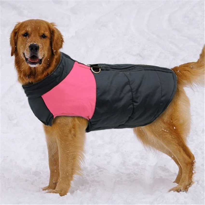 Утолщенная зимняя теплая одежда для собак модная популярная Водонепроницаемая Зимняя Теплая стеганая куртка жилет для домашних животных куртка для маленьких средних и больших собак