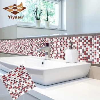 

Self Adhesive Mosaic Tile Wall decal Sticker DIY Kitchen Bathroom Home Decor Vinyl W5