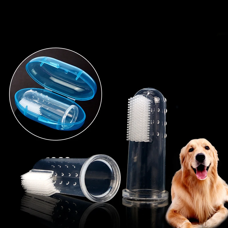 

1pcs New Rubber Pet Finger Toothbrush Dog Toys Environmental Protection Silicone Glove for Dogs and Cats Clean Teeth Puppy Toys