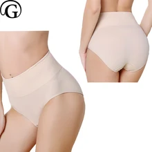PRAYGER 2 шт./лот средняя талия контроль тела Формирователь Трусики Ягодицы бесшовные хлопок промежность бесшовные женское нижнее белье