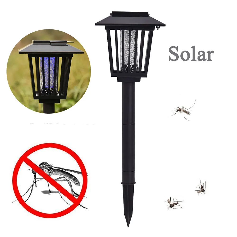 Hot Sale High Quality Solar Mosquito Killer Insect Zapper Accent Kill bugs killer with Solar LED Garden Light Lamp Drop Shipping