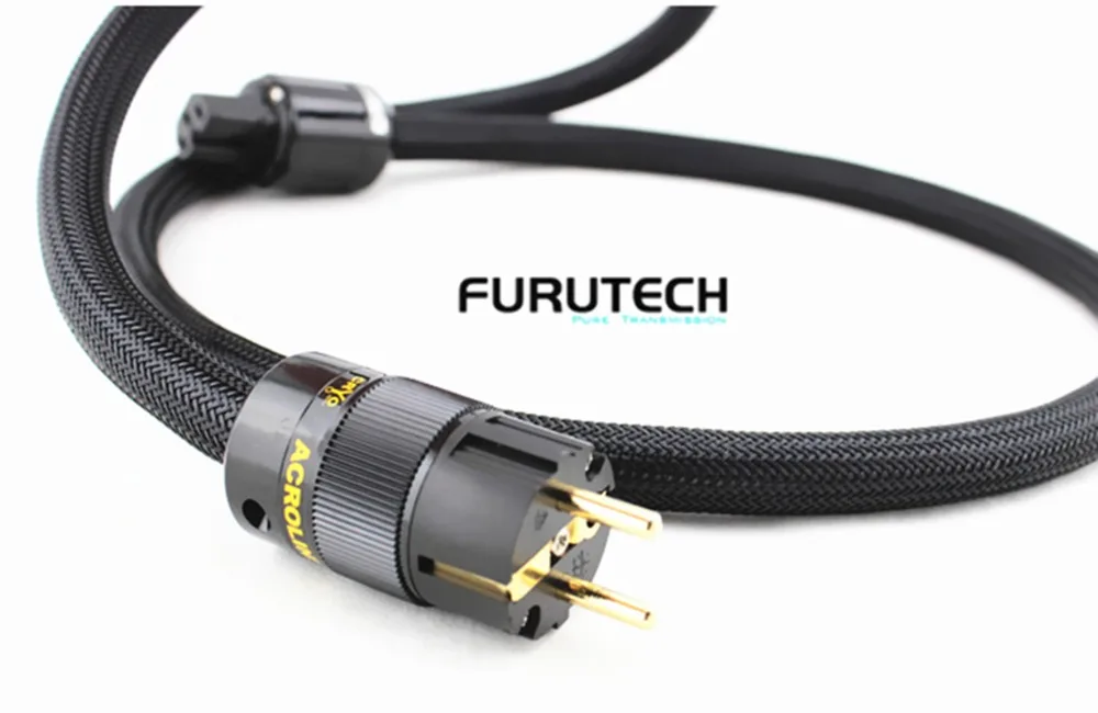 

HIFI Audio Power Cable Furutech Power Cord with US AU EU Plug 4N AC cable line hifi audio amp cd cable