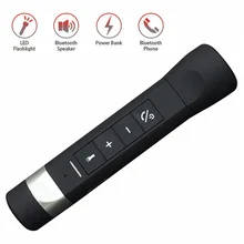 Беспроводная Связь Bluetooth Факел Прокат Динамик с СВЕТОДИОДНЫЙ Фонарик Банк Силы Handsfree MP3 для Езды На Велосипеде Спорта На Открытом Воздухе Езда Черный