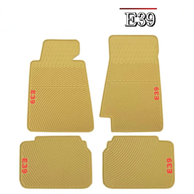 Пользовательские водонепроницаемые прочные нескользящие ковры резиновые автомобильные коврики для BMW E39 E46 E60 E90 E91 E92 3seires 5 серии - Название цвета: E39 beige
