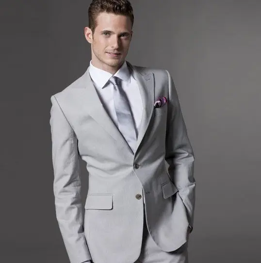 Wholes Free Shipping Custom Made Men Fashion Suit Light Gray Wholes Free Shipping Custom Made Men Fashion Suit Light Gray Wool