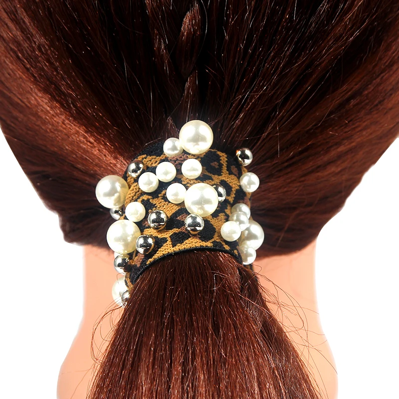 

Fashion Pearl Elastic Hair Bands for Women Ponytail Holders Knot Hair Band Elastic Hair Ties for Girls Hair Accessories Headwear