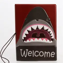 Добро пожаловать в big Shark's mouth тема Обложка для паспорта для мальчиков, 3D дизайн ПВХ кожа Обложка для паспорта 14*9,6 см