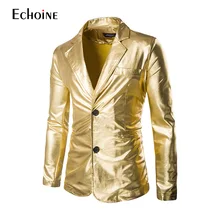 Autumn Winter Male Jacket Suit Classic Party Suits Men Golden Suit Blazer Performance Suit Outwear Costume Nightclub Slim Fit