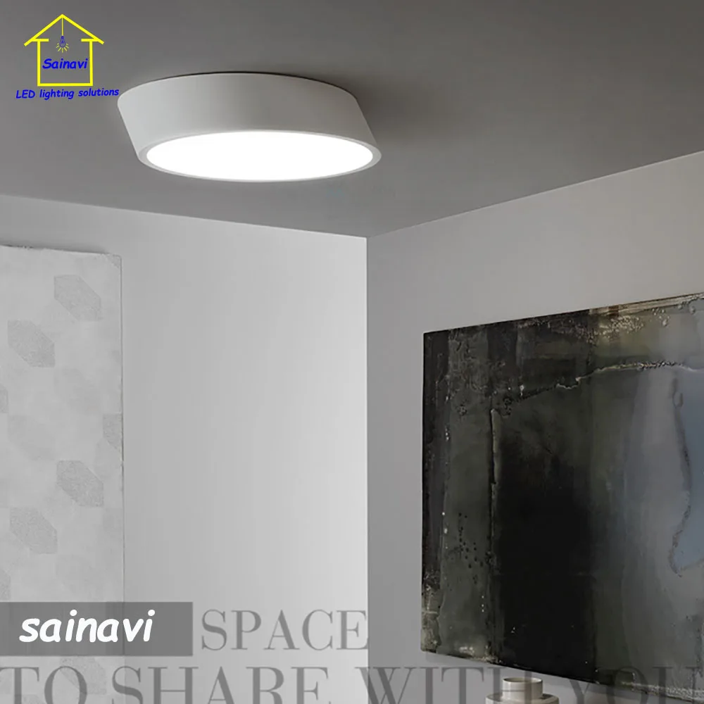

Hot sales Creative simple geometric modern art LED Ceiling light for balcony aisle bedroom living room lights 3 break dimmable