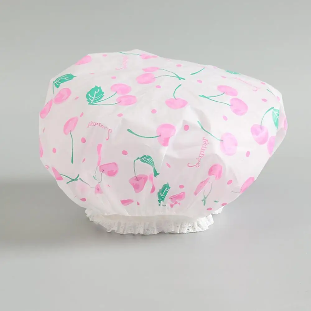 1 шт., водонепроницаемая шапочка для душа, утолщенная Милая шапочка для ванной, одноцветная, одноцветная, эластичная шапочка для купания, аксессуары для ванной комнаты для женщин - Цвет: Розовый