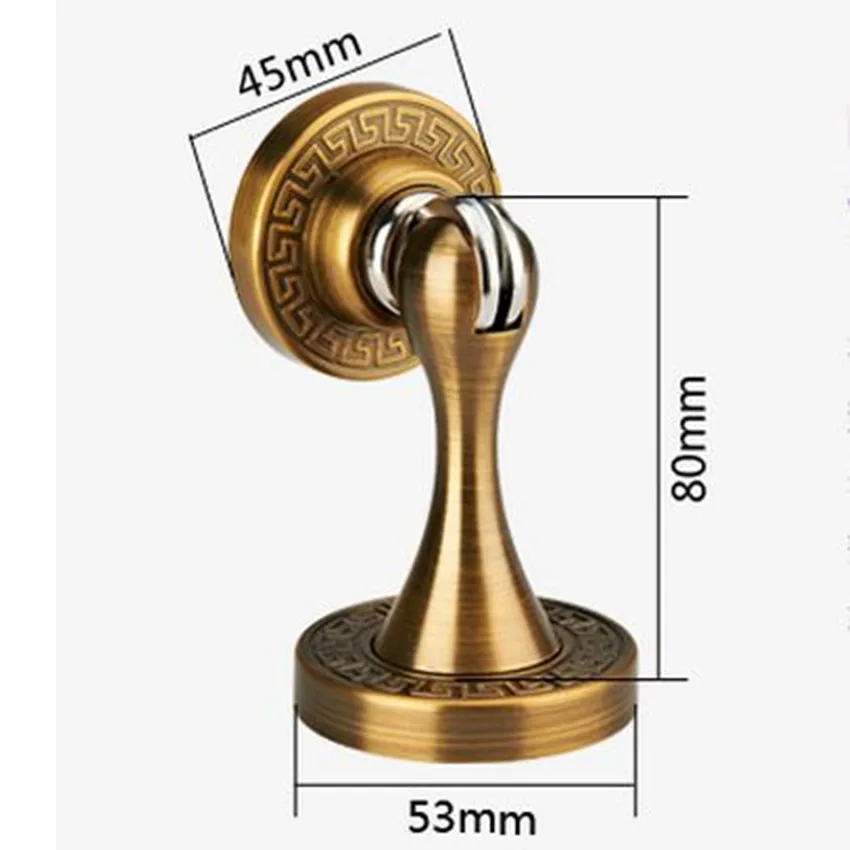 High quality vintage brass zinc alloy stong door stopper