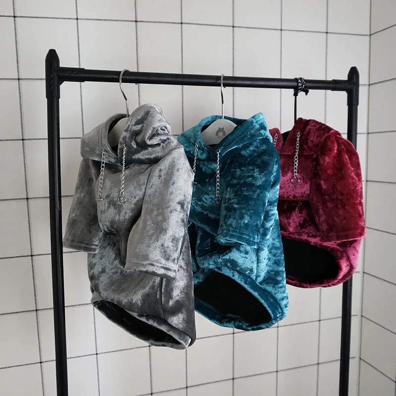 

Fashion Winter Pet Dog Hoodies Sweatshirt French Bulldog Puppy Clothes Hoodie For Dog Pitbull Dog Clothes Unique Red Blue Grey