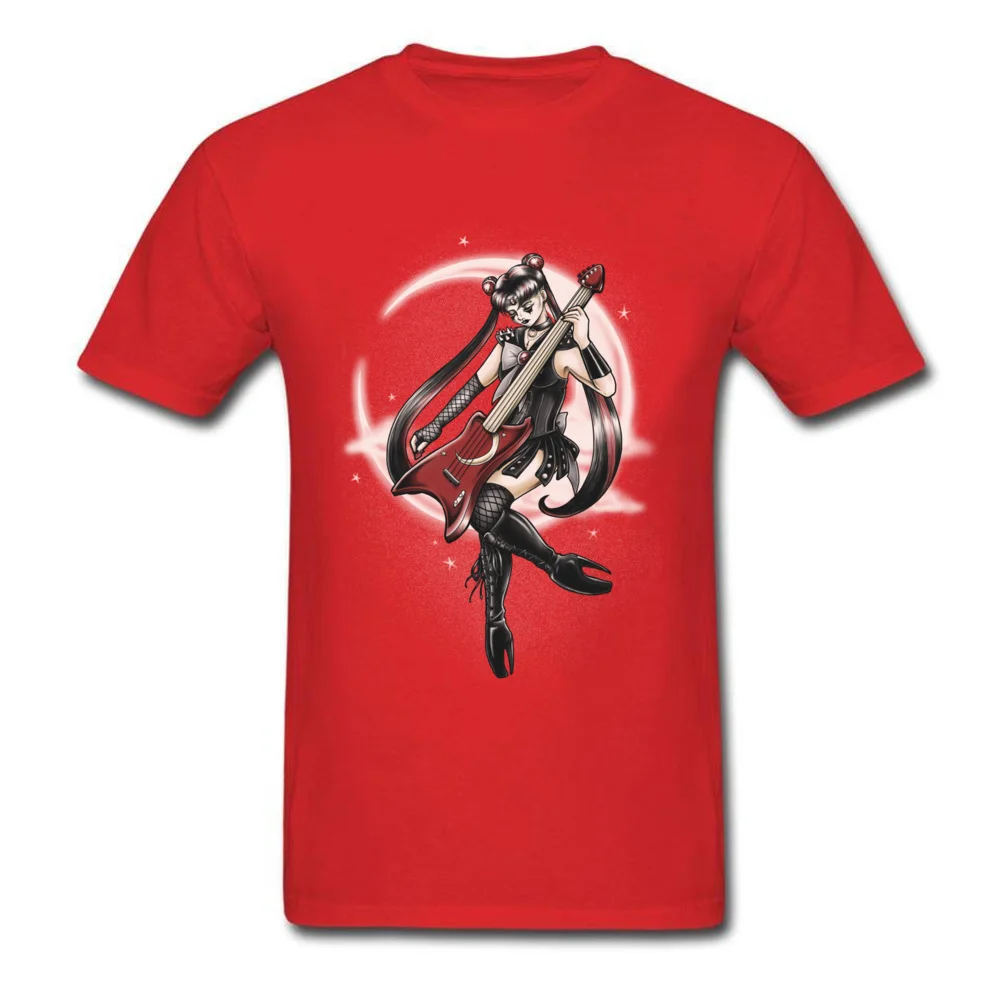 Black Metal Moon cosie Short Sleeve Tops Shirts Summer Round Neck 100% Cotton Fabric Mens T Shirts cosie T-shirts High Quality Black Metal Moon red