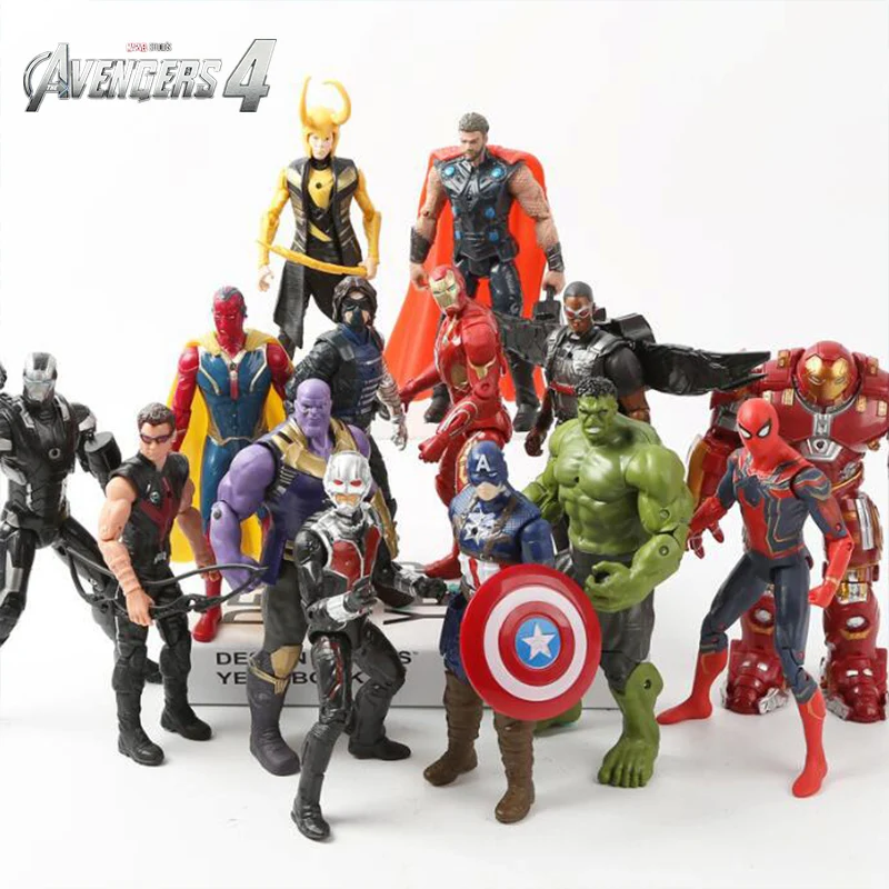 

Avengers Infinity War Endgame Super Heroes Figures Toys ron Man Captain America Hulk Thanos Spiderman Thor Vision Winter Soldier
