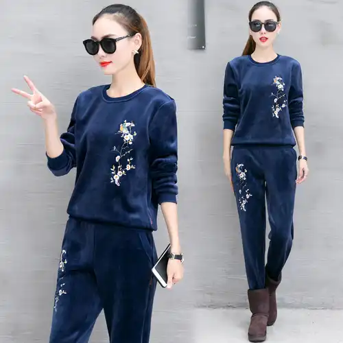 old lady velour tracksuit