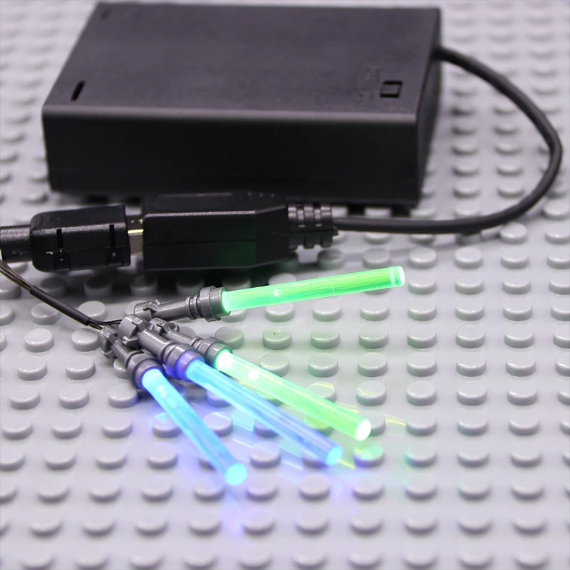 LED light 4 lightsaber in 1 USB for lego figure star wars trooper darth vader Yoda Toys For lego pin The Force Awakens Nano DIY (2)