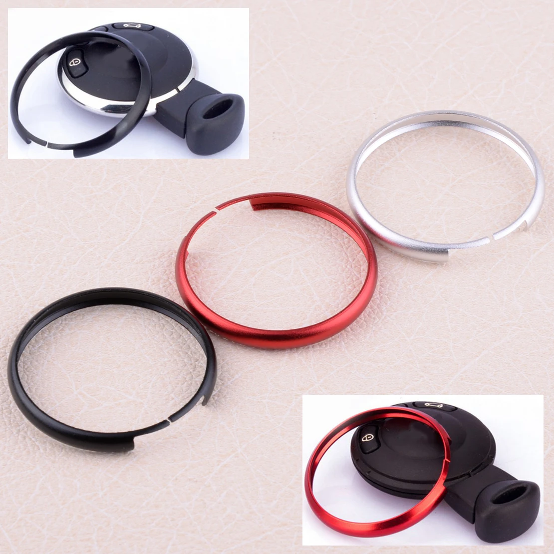 

CITALL Metal Protective Smart Key Ring Decal Trim Replacement fit For Mini Cooper 2008-up on R55 R56 R57 R58 R59 R60