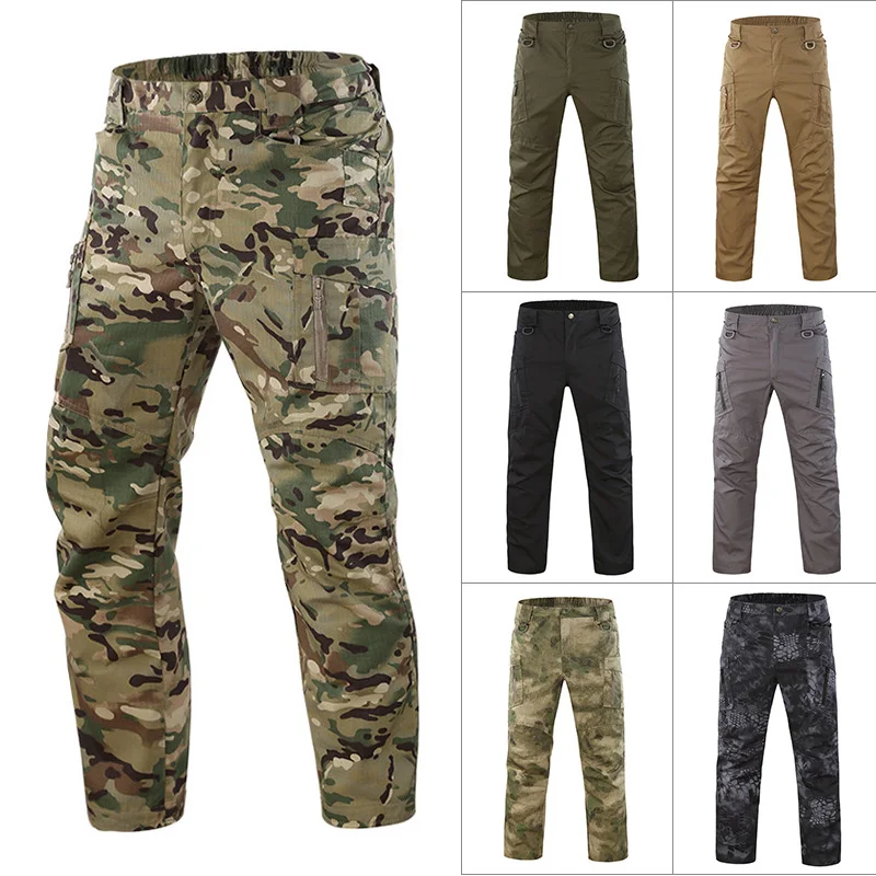 

Men Camo Cargo Pant Multi Pockets Casual Work Combating Trousers KH889