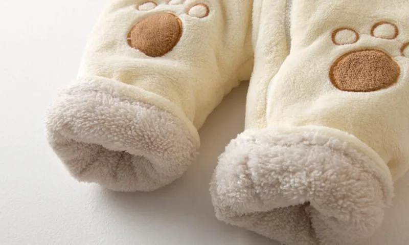 COOTELILI Newborn Baby Clothes Christmas Clothes Winter Warm Clothing For Infant  Fleece Baby Girls Rompers Snow Jumpsuit 66-80 (7)