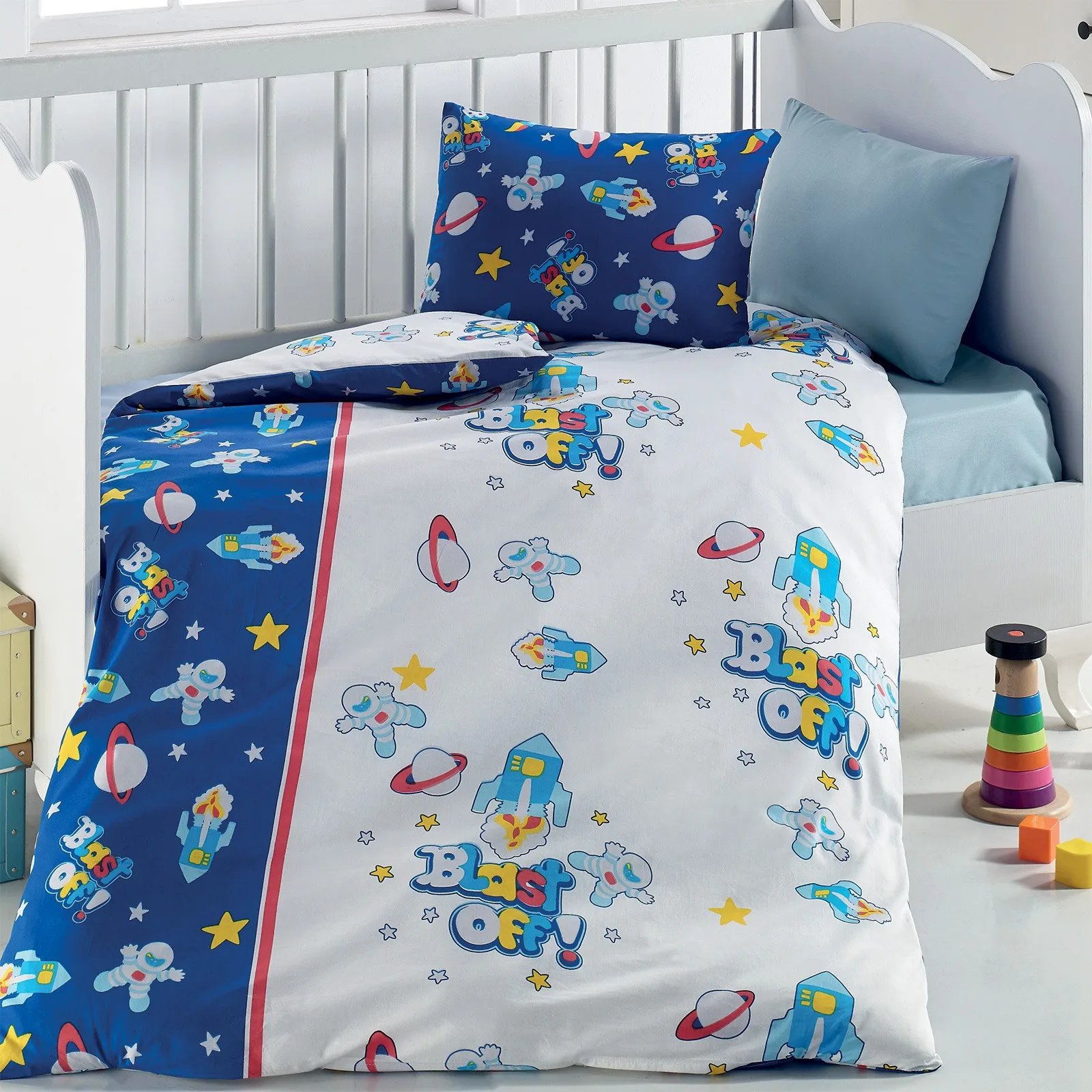 Ebebek Little Dreams Baby Ufo Patterned Duvet Cover Set Duvet