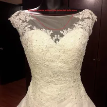 ТРАПЕЦИЕВИДНОЕ свадебное платье, популярное свадебное платье с аппликациями и бусинами, Индивидуальный размер и цвет