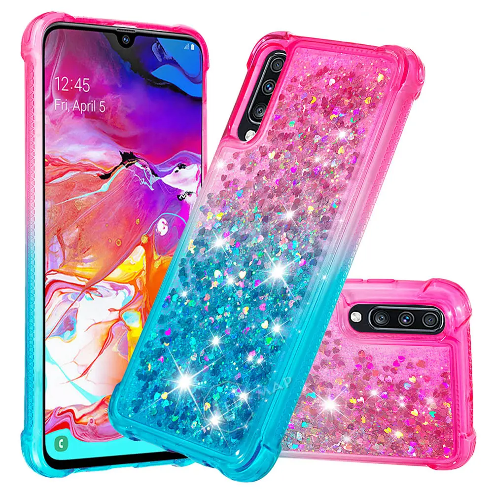 

Quicksand Case for Samsung Galaxy A70 A 70 2019 A705FN/DS A705F/DS Gradient Phone Cover SM-A705FD SM-A705FN/DS SM-A705F/DS Case