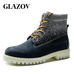 GLAZOV/Брендовые мужские ботинки наивысшего качества, мужские зимние удобные ботильоны, повседневные ботинки, мужская обувь ручной работы из