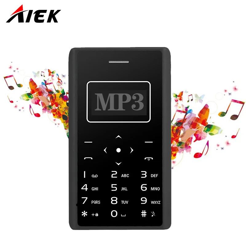 Original Ultra Thin Card Mobile Phone 4 8mm AIEK X7 AEKU SOYES X6 Low Radiation mini