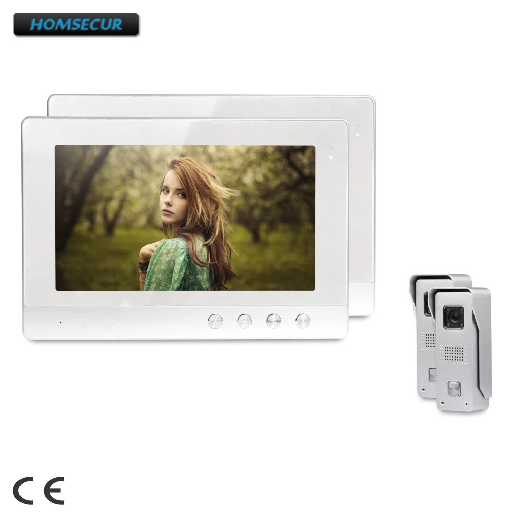 

HOMSECUR 10.1" Video Door Intercom System with Intra-monitor Audio Intercom for Apartment : XC002+XM101-S