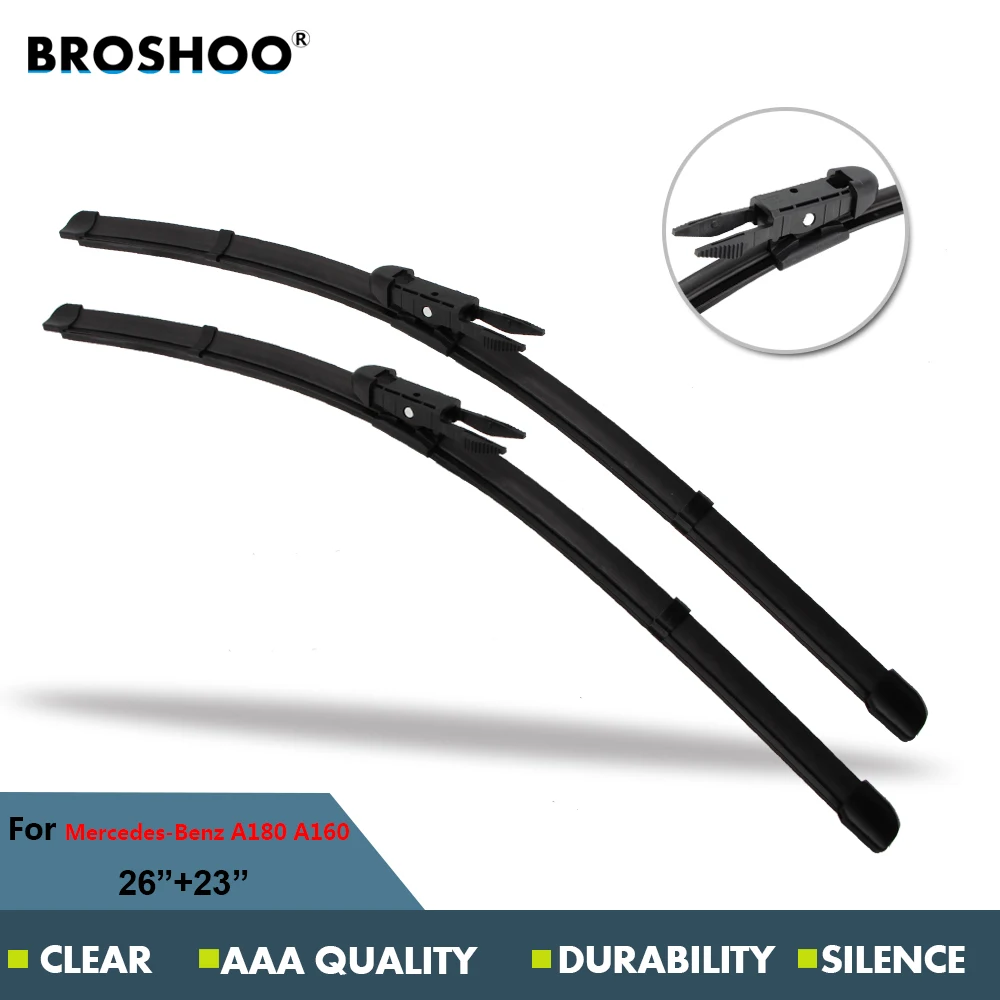 BROSHOO Car Wiper Blade For Mercedes Benz A180/A160, 26+23 Inch Soft