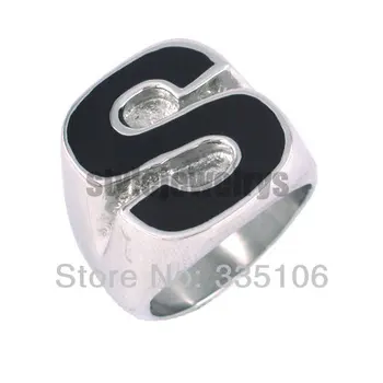 

Free shipping! Fashion Black Superman S Ring Stainless Steel Jewelry Motor Ring SWR0068