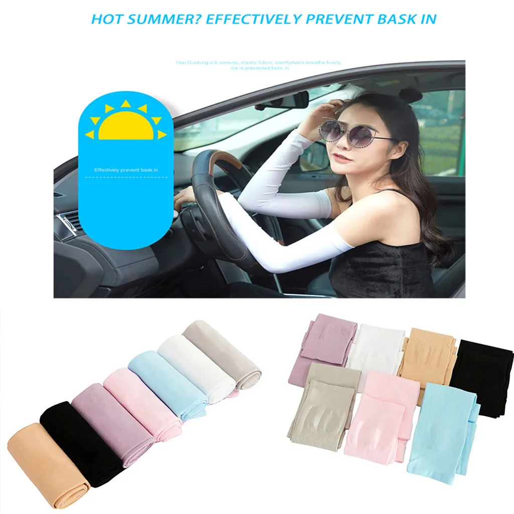 

1 Pair Men Women Arm Sleeves Summer Sun UV Protection Cycling Running Fishing Clambing Driving Arm Cover