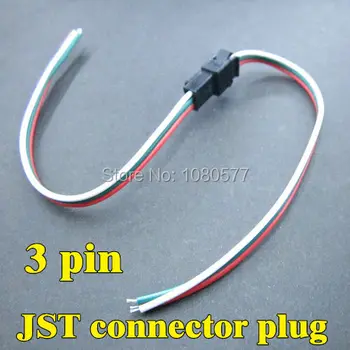 

20 pair 3pin led connector 300mm Male And Female JST Connector 3 Pin Plug For LED Strip Connecting