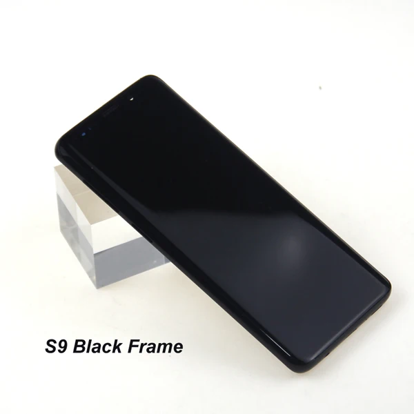 Супер Amoled дисплей для SAMSUNG Galaxy s9 g960 s9+ s9 plus g965 ЖК дигитайзер сенсорный экран с рамкой - Цвет: S9 Black Frame