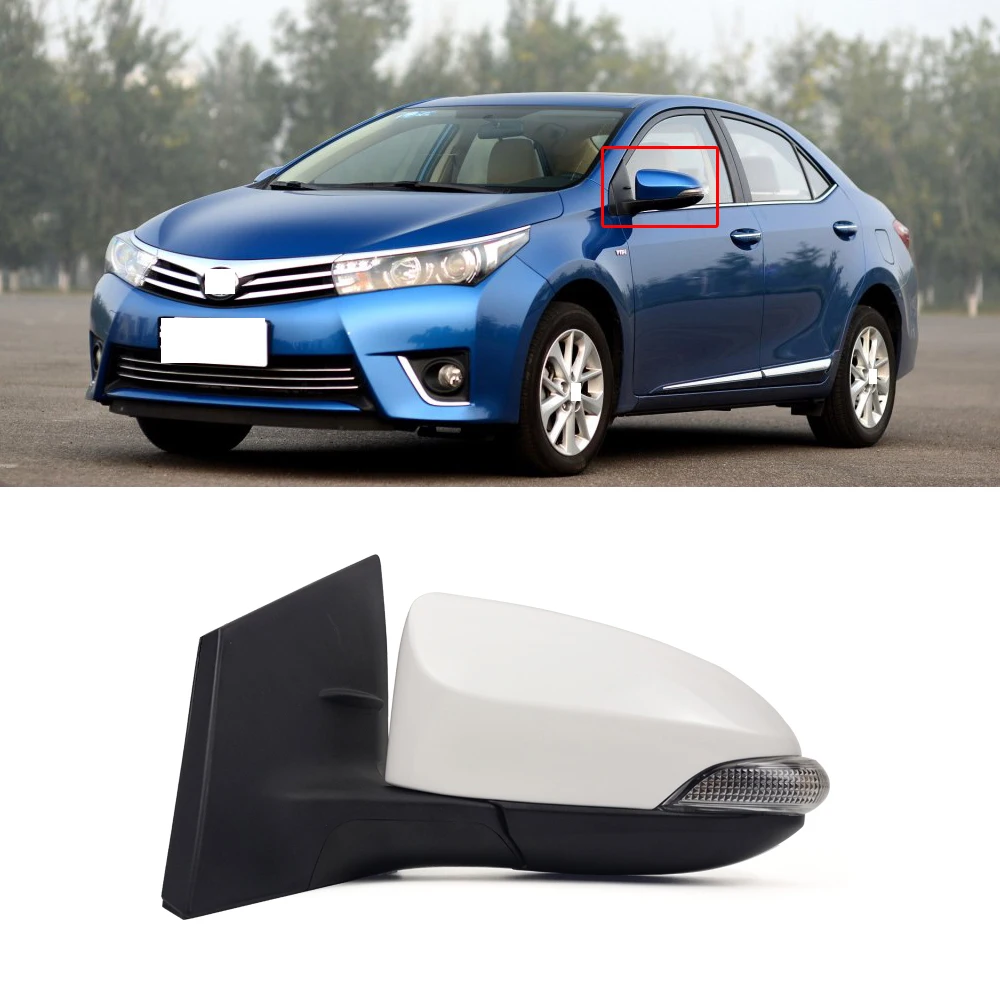 

CAPQX 7/9 wire For Toyota Corolla 2014 2015 2016 2017 2018 Rearview Mirror Side Reverse Mirror with LED Turn Signal Light