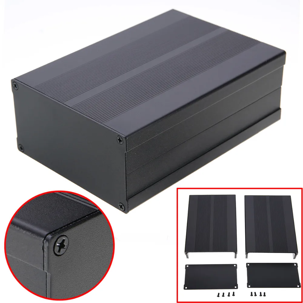 High Quality Aluminum Box Enclosure Case Circuit Board Project Electronic Black 150*105*55mm For Data Board Power Supply Units