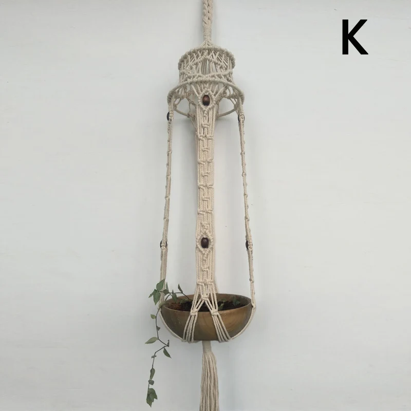 

Retro-Macrame Plant Hanger Garden Flower Pot Holder Hanging Rope Basket Decor