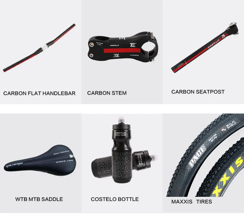 Clearance costelo ATTACK bicycle MTB Frame carbon Bicylce Mountain Bike Ultralight 27.5 MTB Frame original groups wheels saddle bar tire 3 Clearance costelo ATTACK bicycle MTB Frame carbon Bicylce Mountain Bike Ultralight 27.5 MTB Frame original groups wheels saddle bar tire 3