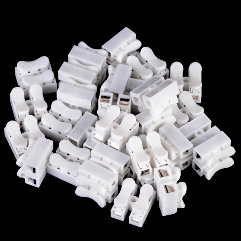 

20/40/50/100 Pcs Quick Splice Lock Wire Connectors 2Pins Electrical Cable Terminal for 0.5-1.5 Wires JDH99