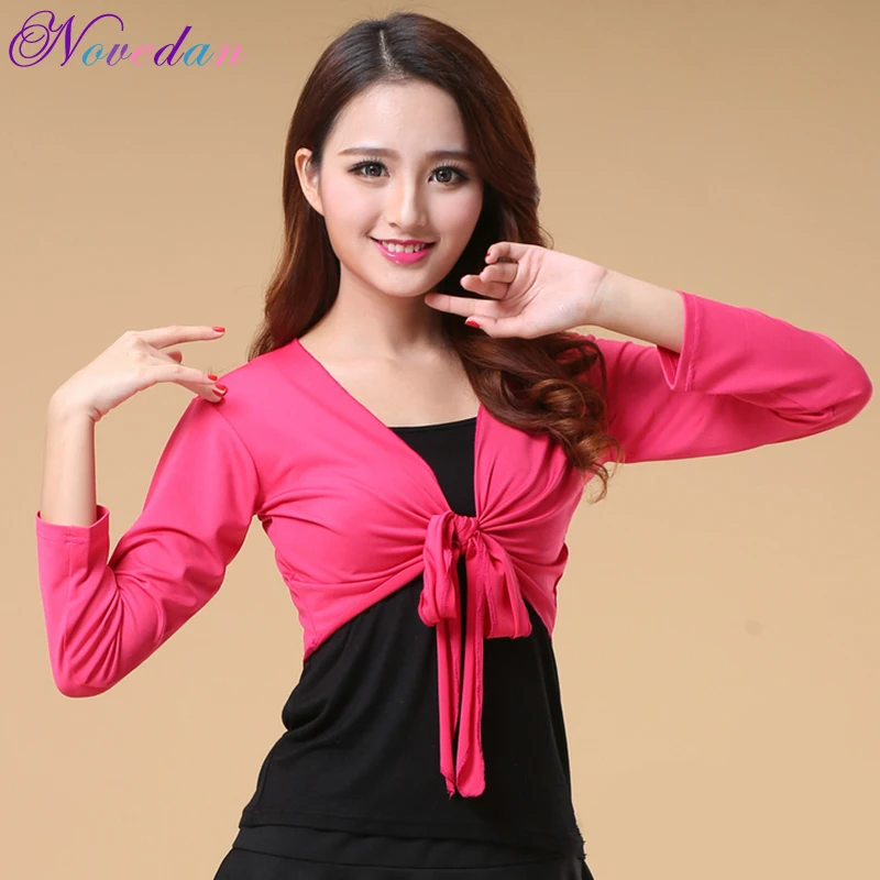 

Women Shawl Dance Wrap Top Perform Long Sleeve Dance Clothes Square Dance Costume Shawl