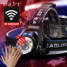 7000лм самый мощный ИК-датчик налобный фонарь T6/L2/V6 налобный фонарь USB Перезаряжаемый рыболовный фонарь с зумом водонепроницаемый Lanterna