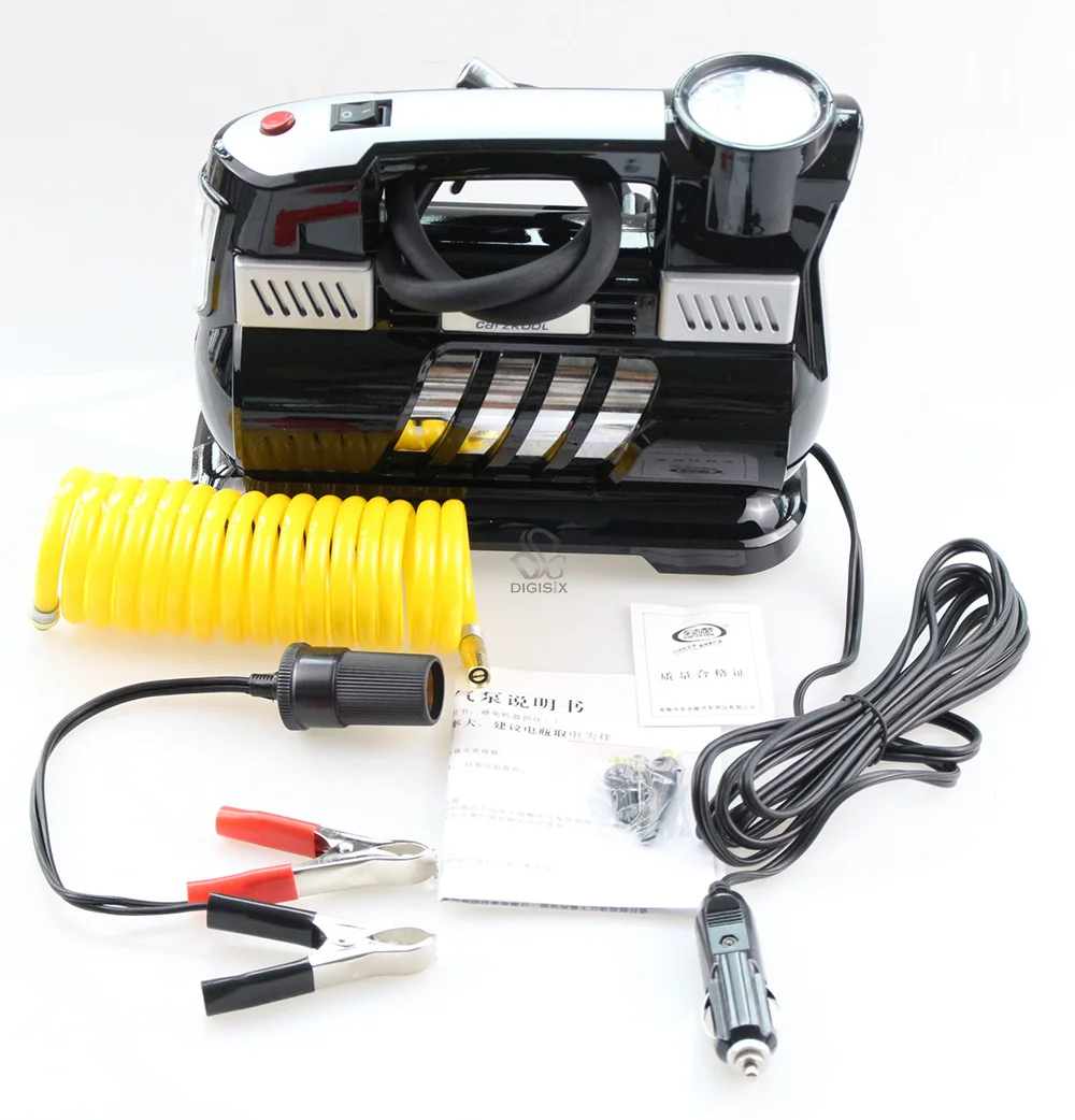 

Free shipping Vehicle mounted pneumatic pump 12V portable double cylinder high power pump air pump for electric automobile