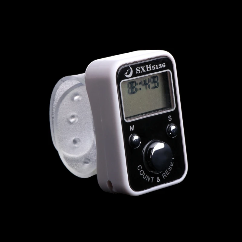 

Digital For Golf Sport Finger Hand Held Ring Tally Counter w/ Clock Time LCD Screen Display 5 Digit Small Design Digit Counters