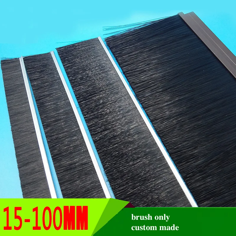 

Custom Brush Detachable Dismountable Door Bottom Sweep Seal 10mm 15mm 20mm 25mm 30mm 35mm 40mm 50 - 100mm for h F T Profile